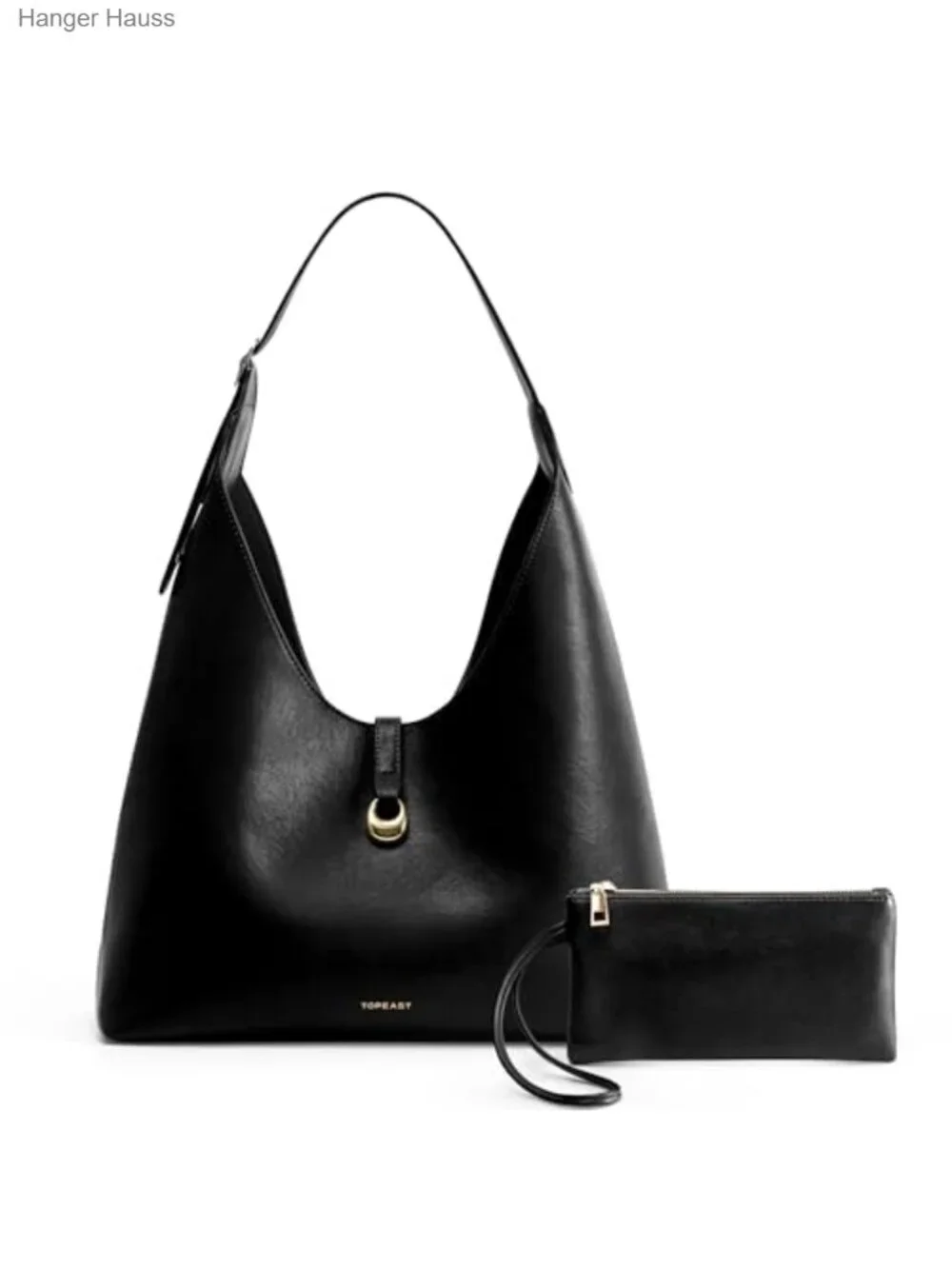 Slouchy Hobo Bag Women Large Shoulder Tote PU Leather with Wallet